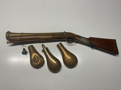 Lot 95 - A circa late 1800s brass percussion...