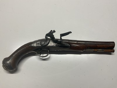 Lot 97 - An 18th century silver mounted flintlock...