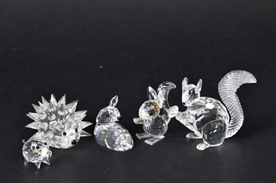Lot 226 - SWAROVSKI; a collection of crystal woodland...