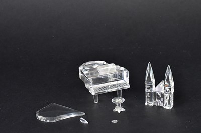 Lot 244 - SWAROVSKI; a crystal model, Grand Piano with...