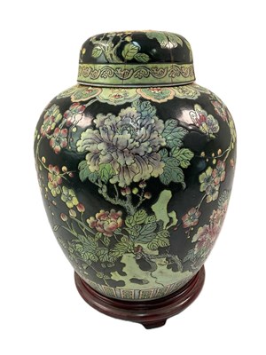 Lot 5 - A oversized Chinese ginger jar and cover...