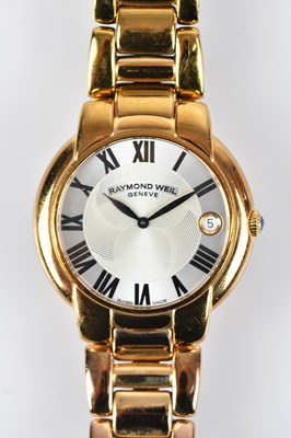 Lot 1192 - RAYMOND WEIL; a lady's rose gold tone...