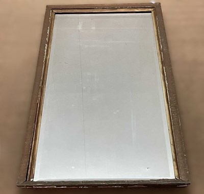 Lot 659 - A 19th century wall mirror with bevelled plate,...
