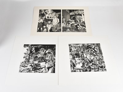 Lot 2354 - ANTHONY DAVIES; a group of three pencil signed...