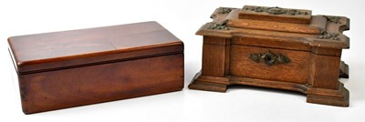 Lot 289 - A Continental ioak jewellery casket of Baroque...