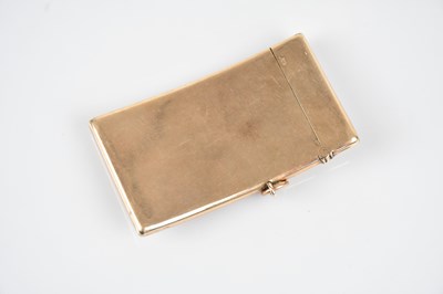 Lot 3 - A 9ct rose gold arched card case, with...