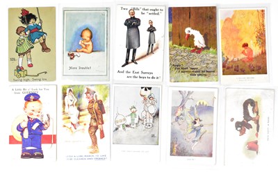 Lot 772 - Approximately eighty vintage postcards,...