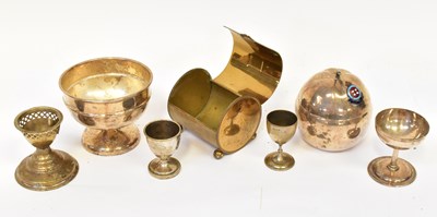 Lot 515 - Seven shipping line metalware items,...