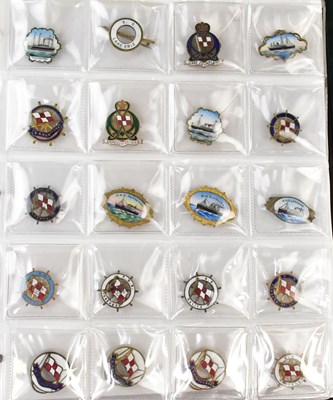 Lot 534 - Eighty-nine shipping line enamelled and other...