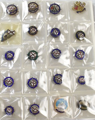 Lot 533 - Ninety-nine enamelled and other shipping line...