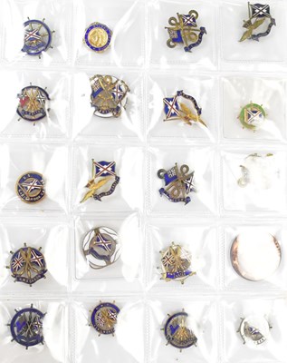 Lot 535 - Ninety-six enamelled and other shipping line...