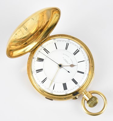 Lot 1004 - An 18ct yellow gold crown wind full hunter...