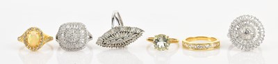 Lot 653 - Six sterling silver and sterling silver gilt...