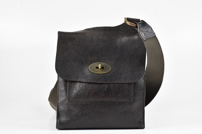 Lot 1417 - MULBERRY; a dark brown grained tanned leather...