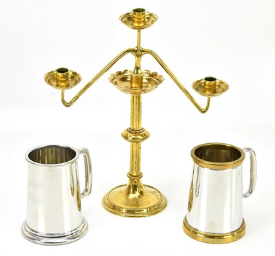 Lot 470 - WENTWORTH; a modern polished pewter mug, and...