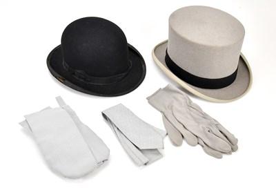 Lot 421 - WOODROW PICCADILLY; a grey top hat, size 7 3/8,...