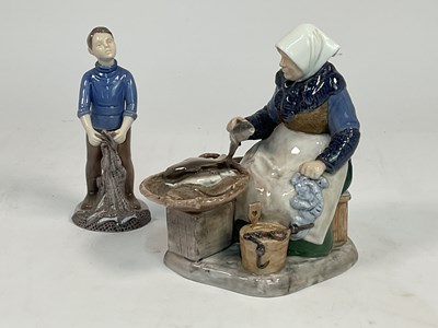 Lot 225 - BING & GRONDAHL; two porcelain models...
