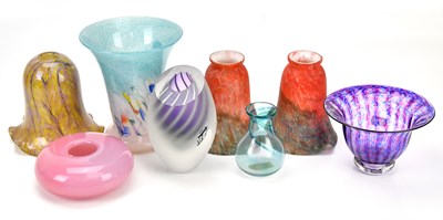 Lot 1437 - CHARLIE MCPHERSON; an art glass vase, height...