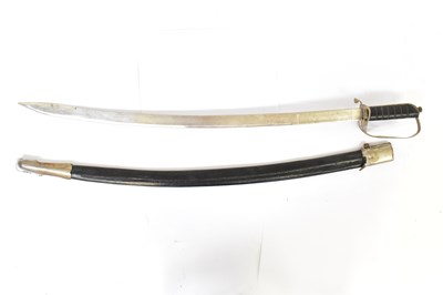 Lot 626 - An Indian sword with engraved blade, 'Made in...