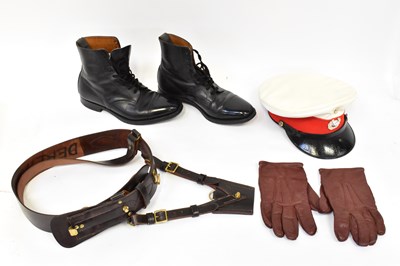 Lot 702 - A pair of Jeeves & Hawkes black parade boots,...