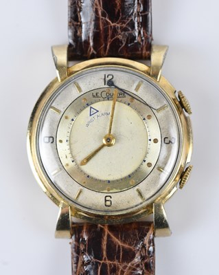 Lot 1245 - LECOULTRE; a 10ct gold filled Memovox...