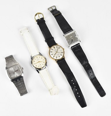 Lot 1218 - ROTARY; four gentleman's stainless steel...
