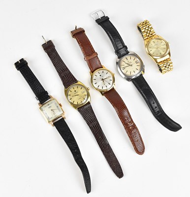 Lot 1219 - ROAMER; three gentleman's gold plated...