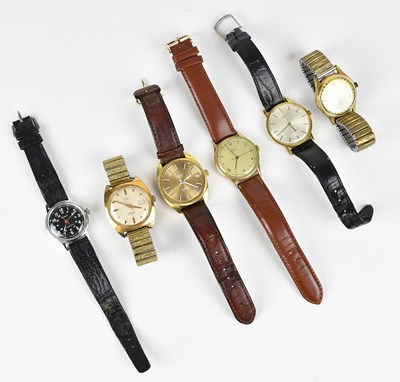 Lot 1220 - Six vintage gentleman's wristwatches,...