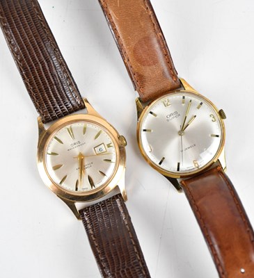 Lot 1221 - ORIS; a gentleman's gold plated and stainless...