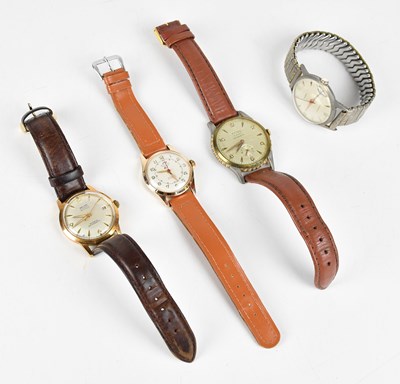 Lot 1223 - BAUME; a gentleman's gold plated and stainless...