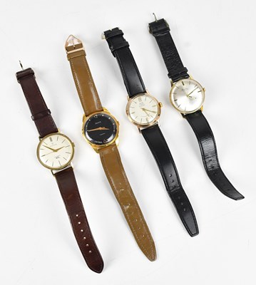 Lot 1224 - INVICTA; a gentleman's gold plated wristwatch,...