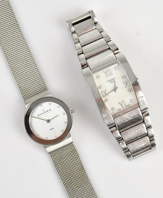 Lot 656 - TISSOT; a lady's stainless steel wristwatch,...