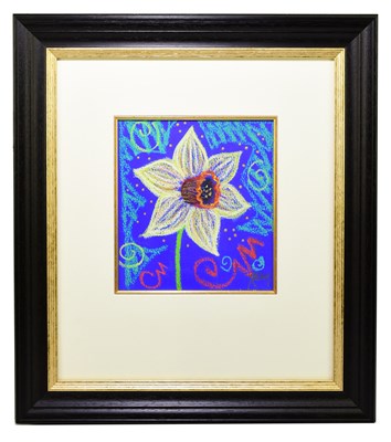 Lot 705 - KELLY JANE; pastel, a daffodil, signed lower...