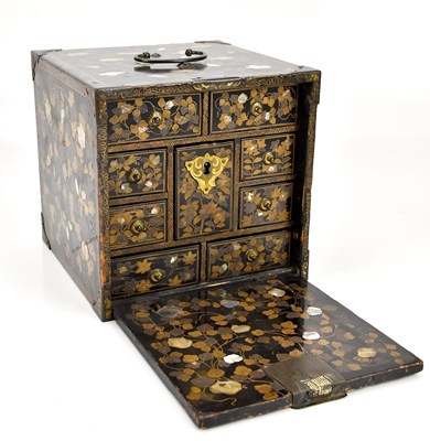 Lot 1639 - A late 19th century Japanese mother of pearl...