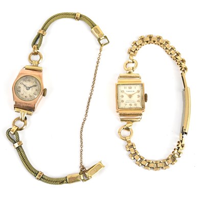 Lot 670 - TONODOR; a lady's 18ct gold cased wristwatch,...