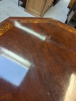 Lot 20 - An Edwardian mahogany octagonal top centre...