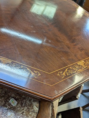 Lot 20 - An Edwardian mahogany octagonal top centre...