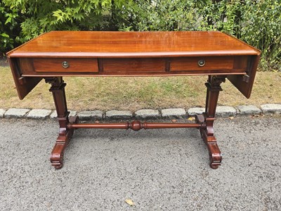 Lot 47 - A late 19th/early 20th century mahogany sofa...