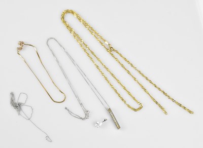 Lot 304 - A 9ct fine link rope twist necklace, length...