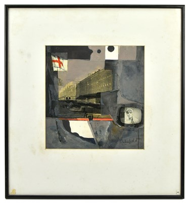 Lot 1527 - LARRY WAKEFIELD; mixed media on paper, signed...