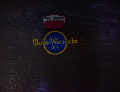 Lot 9 - GLOBE-WERNICKE; a pair of four-tier bookcases,...
