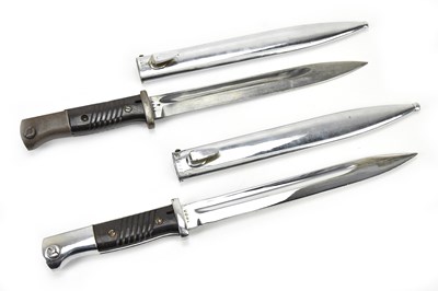 Lot 1074 - Two K98 bayonets, serial nos. 7823 and 9732,...