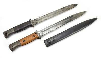 Lot 1089 - Two K98 bayonets, serial nos. 5626, length of...