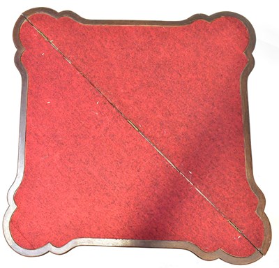 Lot 18 - An early 20th century oak triangular fold-over...
