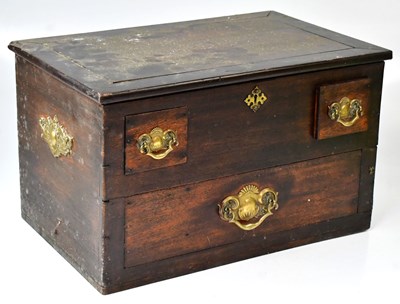 Lot 286 - A 19th century mahogany travelling lock box,...