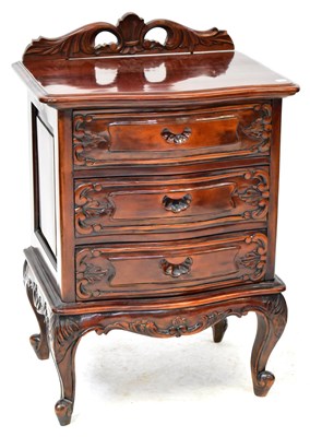 Lot 42 - A reproduction mahogany set of three...