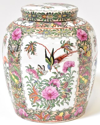 Lot 193 - A Chinese famille rose lidded ginger jar...