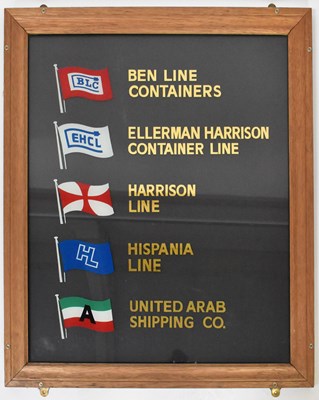 Lot 532 - A reverse painted glass sign for various...