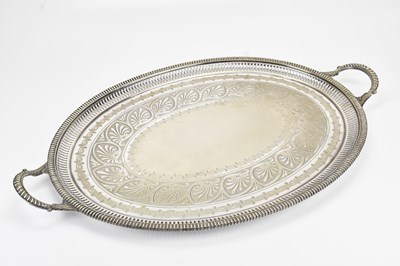 Lot 5 - A large silver plated butler's tray, 74 x 48cm.