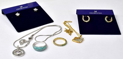 Lot 995 - SWAROVSKI; six boxed items of jewellery,...